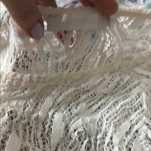 Anne Fontaine Cream Lace Blouse - Picture 3 of 5